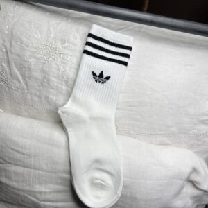 Black Stripes Adidas Crew socks