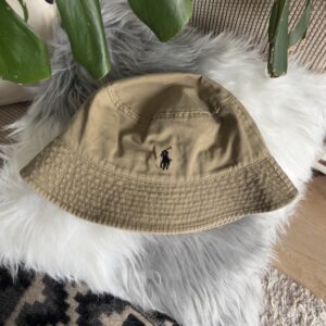 1990’s Retro Khaki Brown Polo Bucket Hat