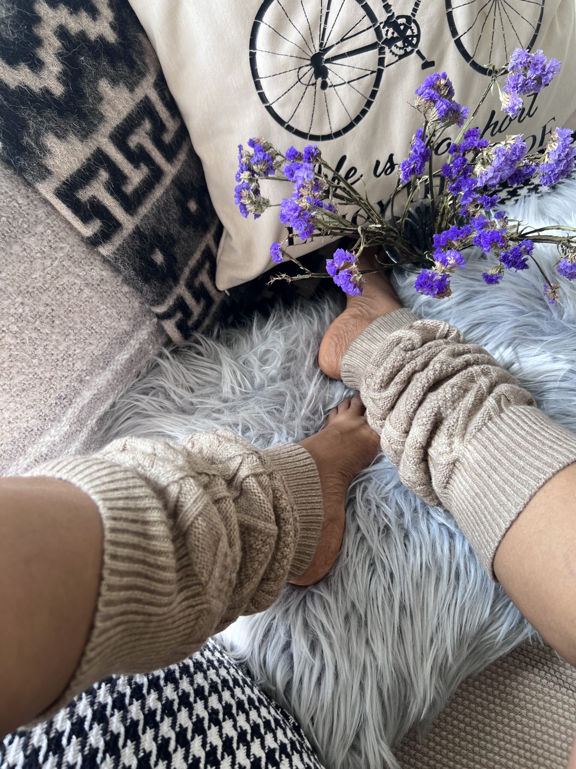 Leg Warmers Brown Biege