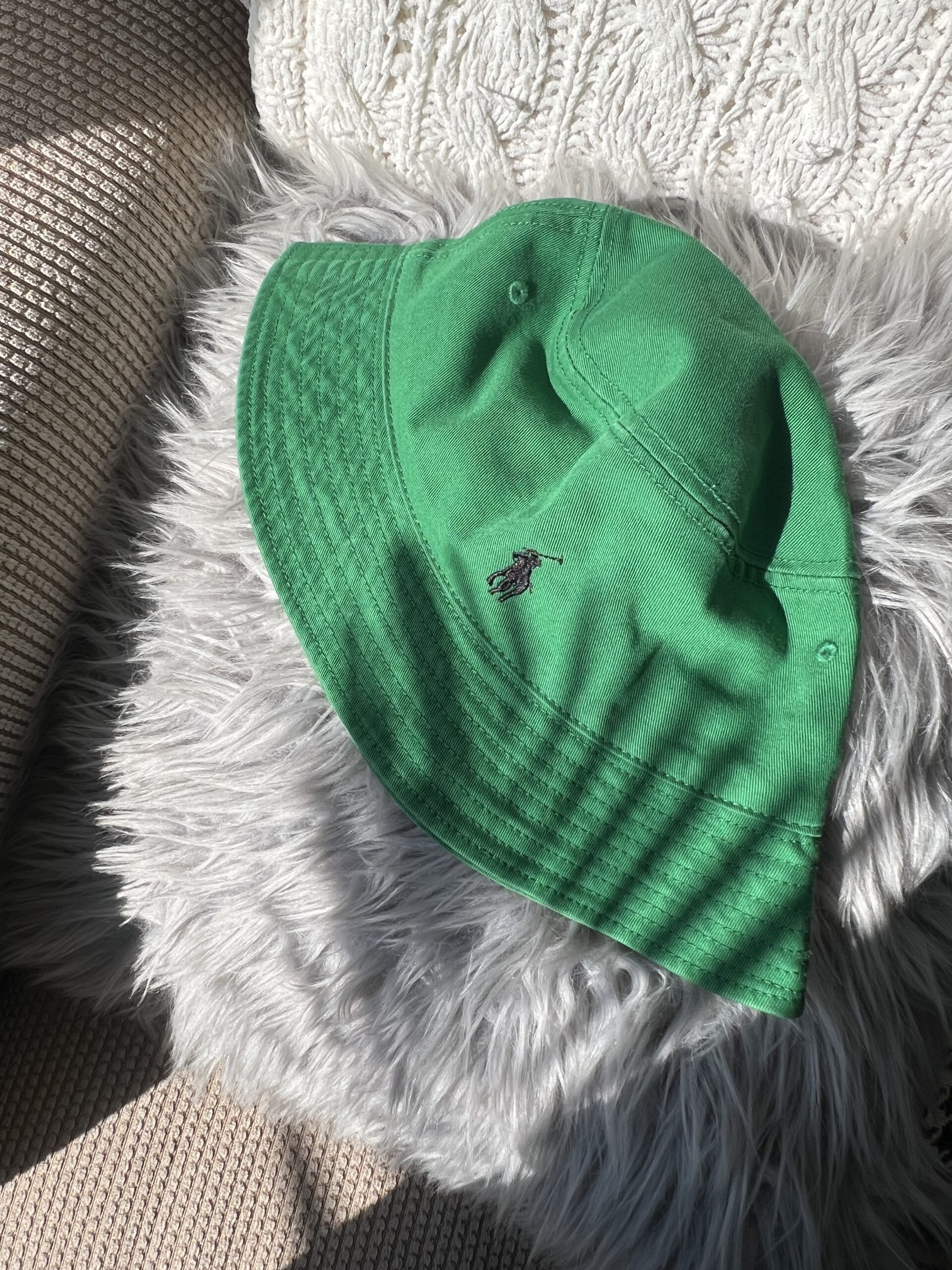 Ralph Lauren polo Green Bucket hat(Black logo)